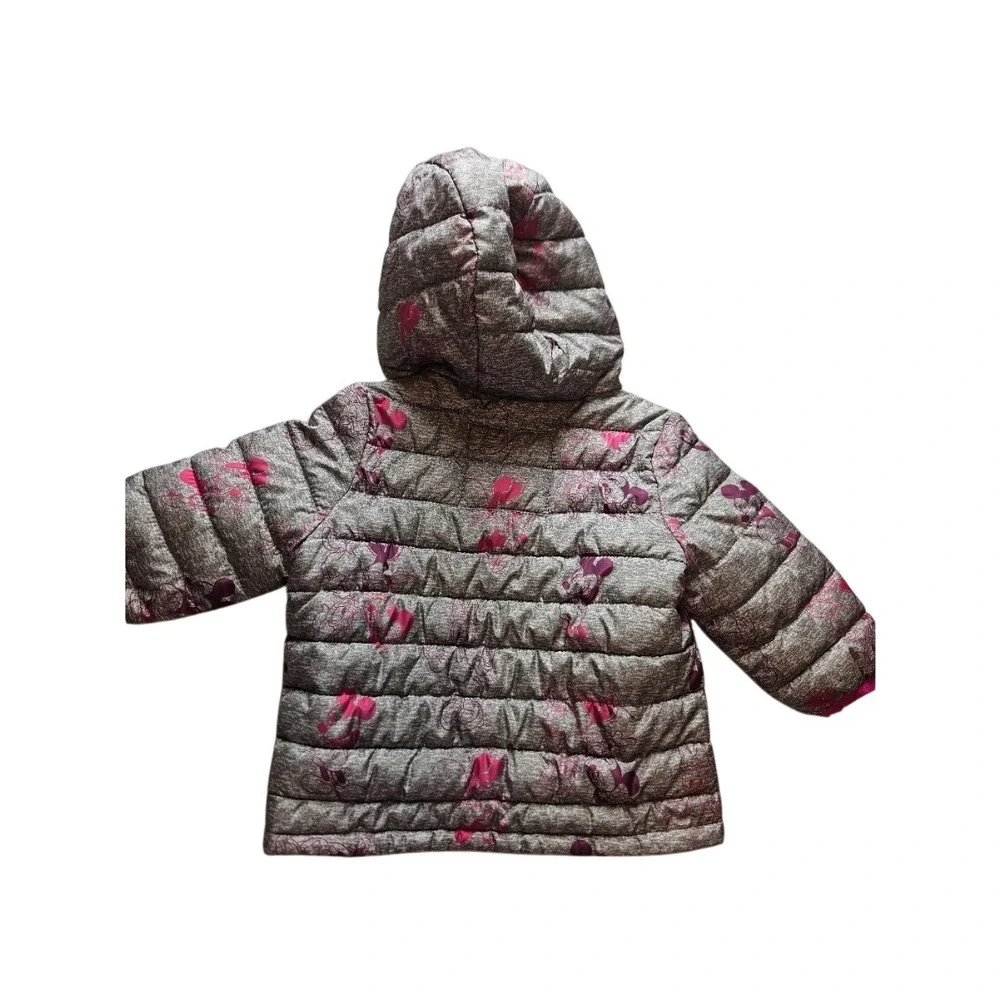 Baby Gap Disney Minnie Mouse ColdControl Puffer Jacket Gray Pink 6-12 Months